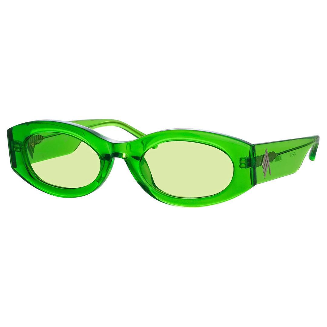 LINDA FARROW ATTICO BERTA SUN Green/Silver - Green Lens