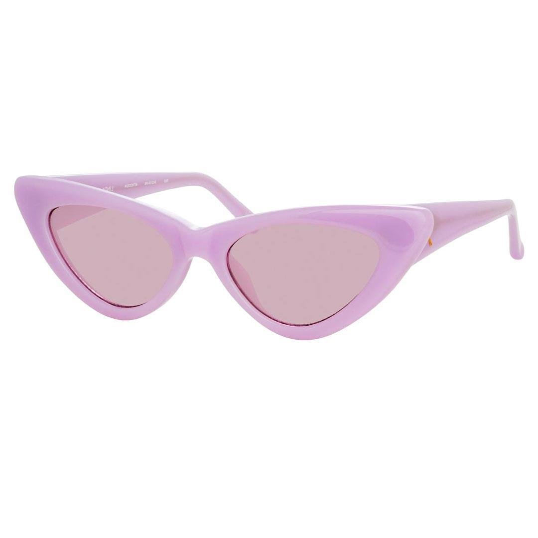 LINDA FARROW ATTICO DORA SUN Pink/Yellow Gold - Pink Lens