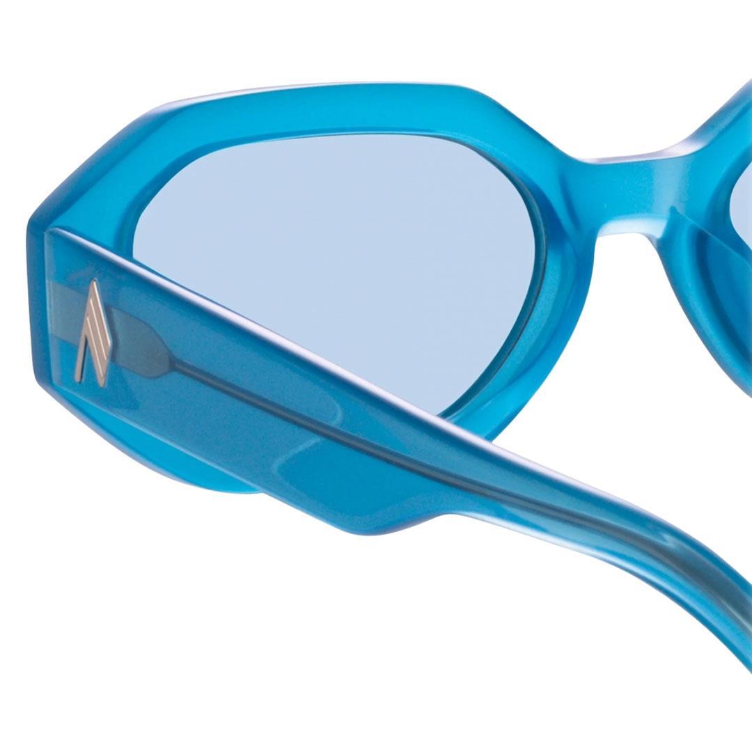 LINDA FARROW ATTICO IRENE SUN Turquoise/Silver - Turquoise Lens