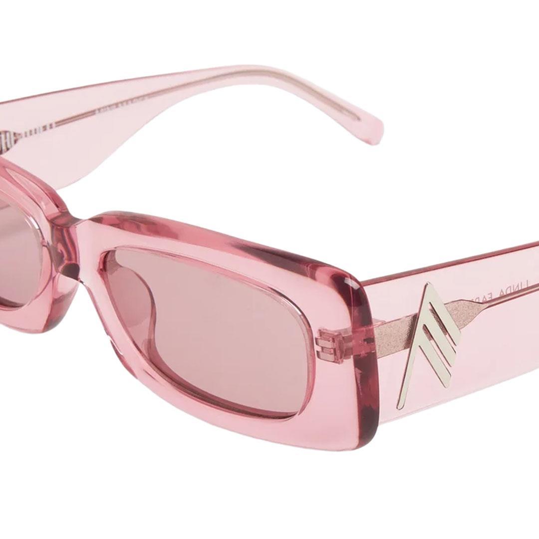 LINDA FARROW ATTICO MINI MARFA SUN Powder Pink/Silver - Pink Lens