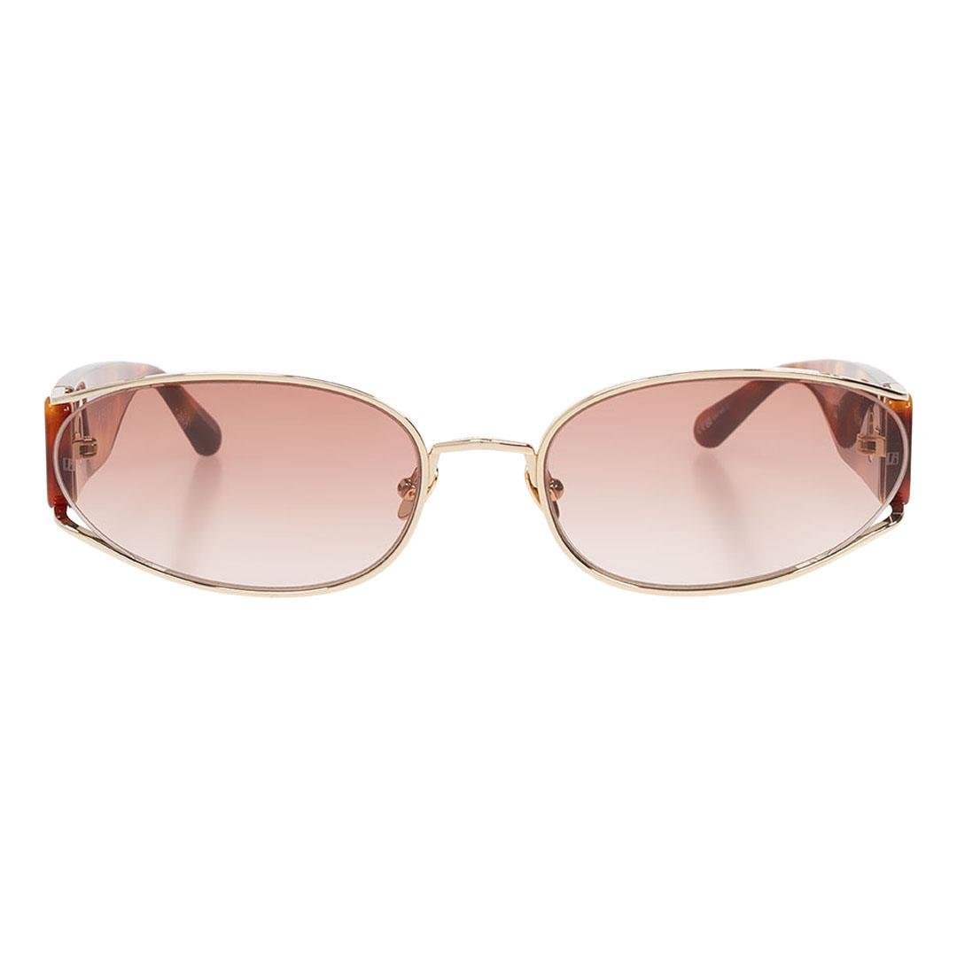 LINDA FARROW SHELBY SUN Light Gold/Amber T-Shell - AmberGrad