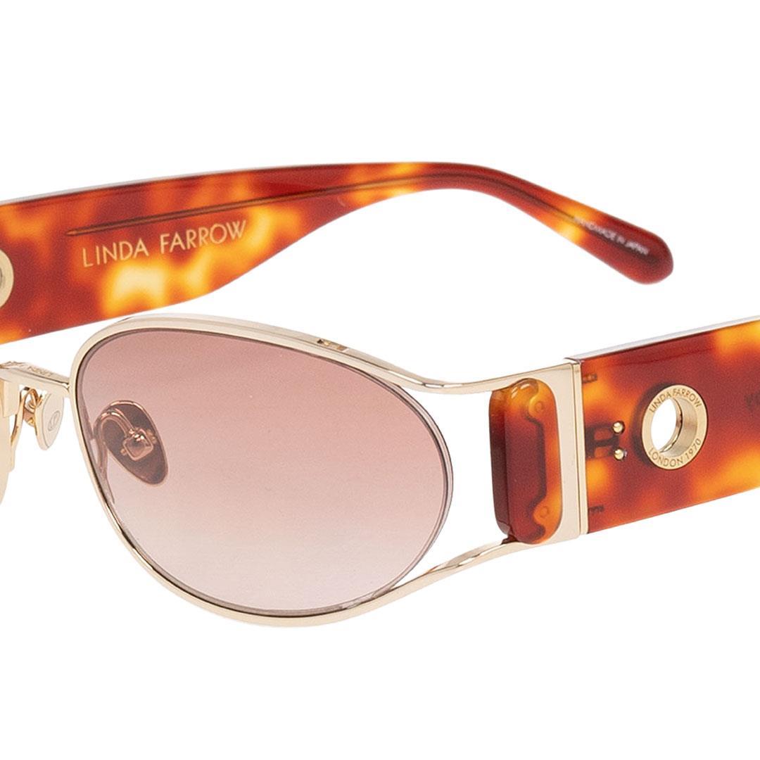 LINDA FARROW SHELBY SUN Light Gold/Amber T-Shell - AmberGrad