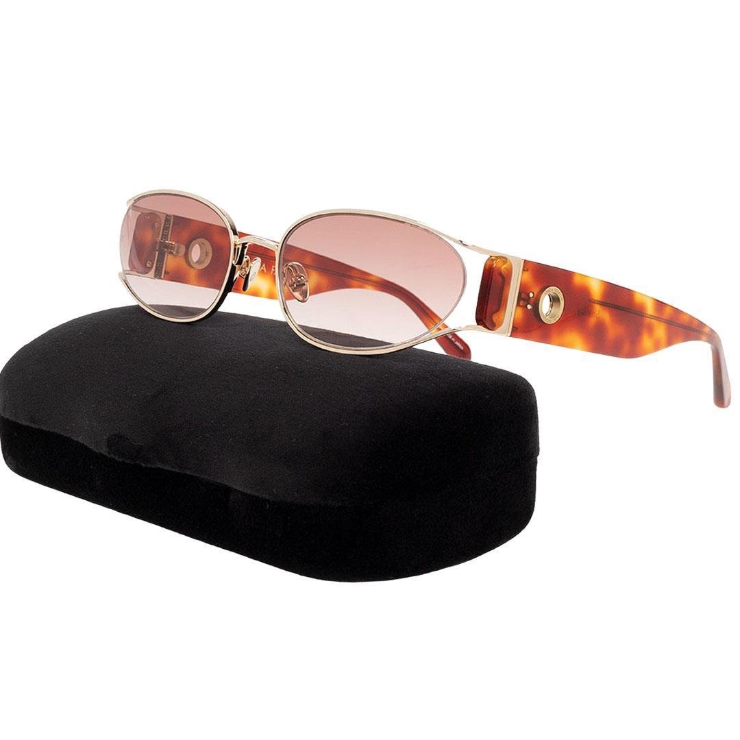 LINDA FARROW SHELBY SUN Light Gold/Amber T-Shell - AmberGrad