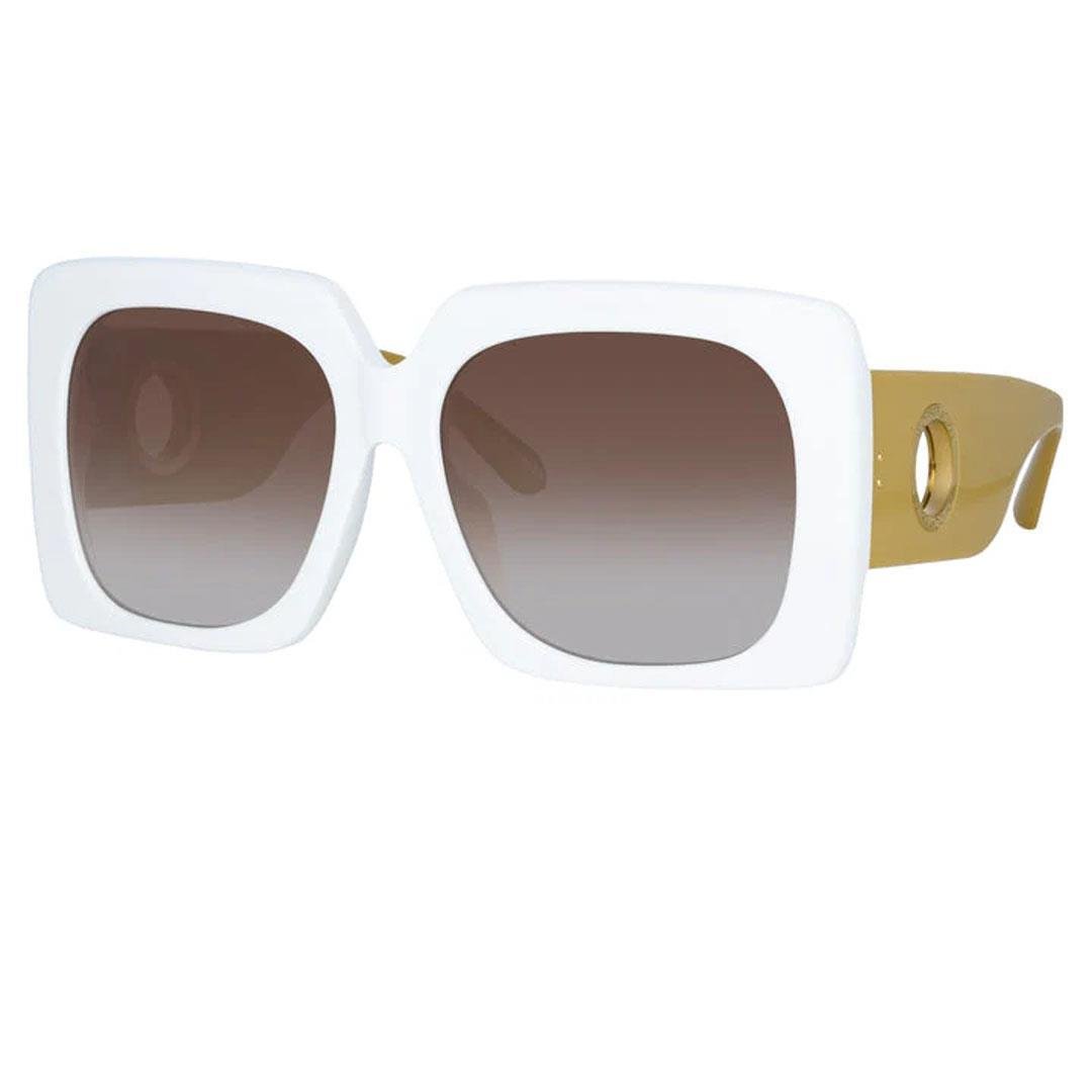 LINDA FARROW SIERRA SUN White/Taupe/Light Gold - Mocha Grad