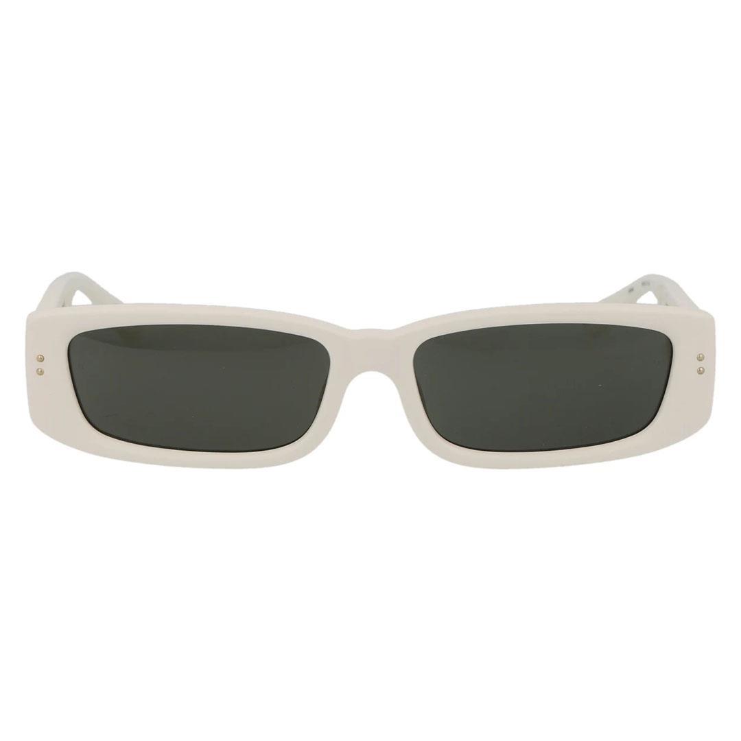 LINDA FARROW TALITA SUN White/Light Gold - Grey Lens