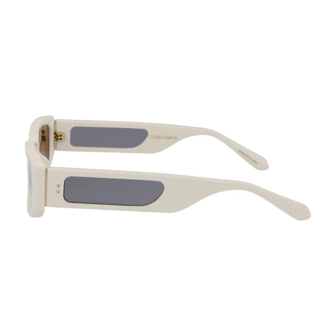LINDA FARROW TALITA SUN White/Light Gold - Grey Lens