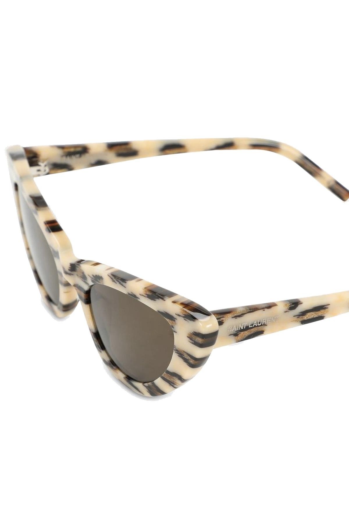 Saint Laurent Lily Leopard Print Cat Eye Kadın Güneş Gözlüğü
