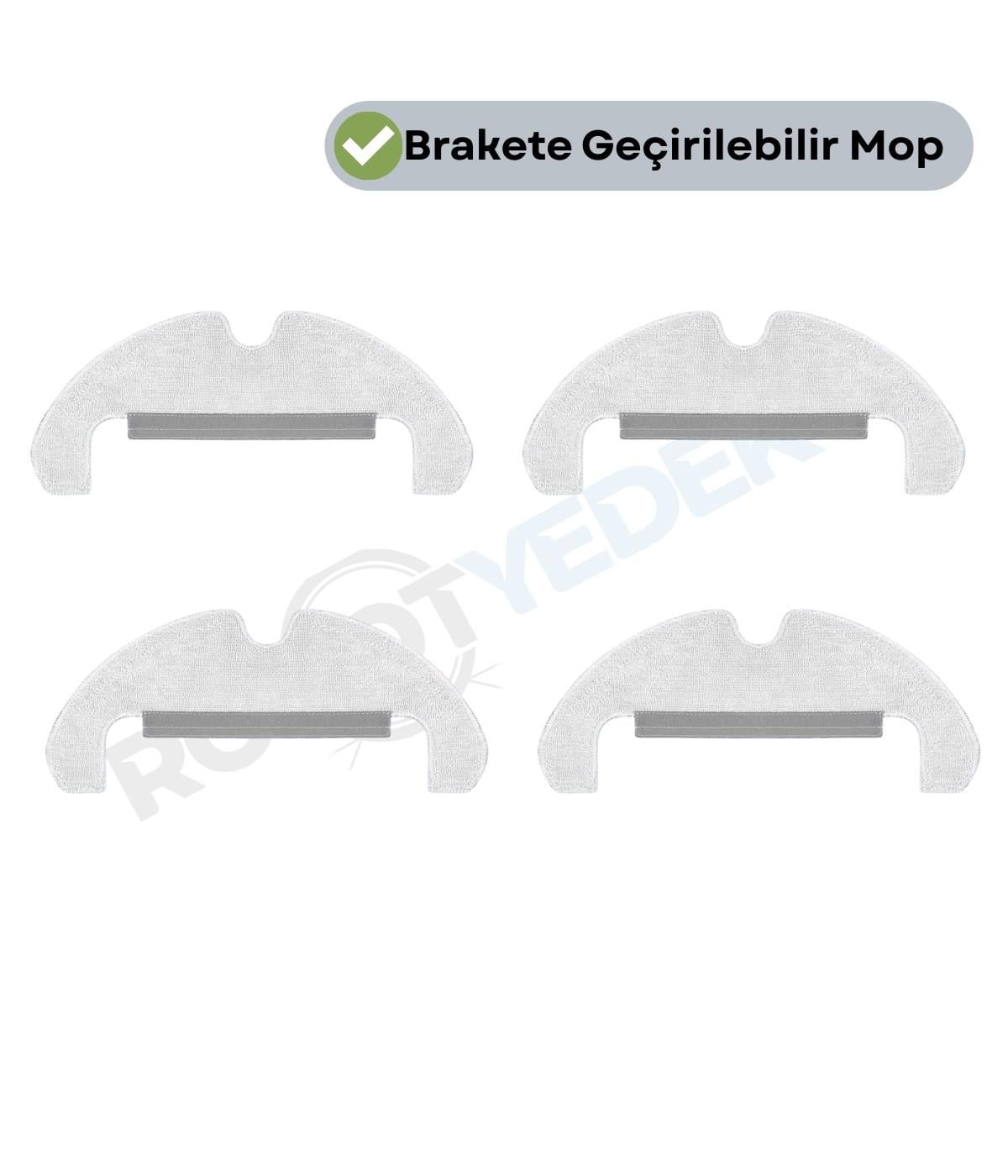 Dreame D10 Plus Gen 2 (RLL42SDA) Uyumlu 4 Adet Mikrofiber Mop Bez