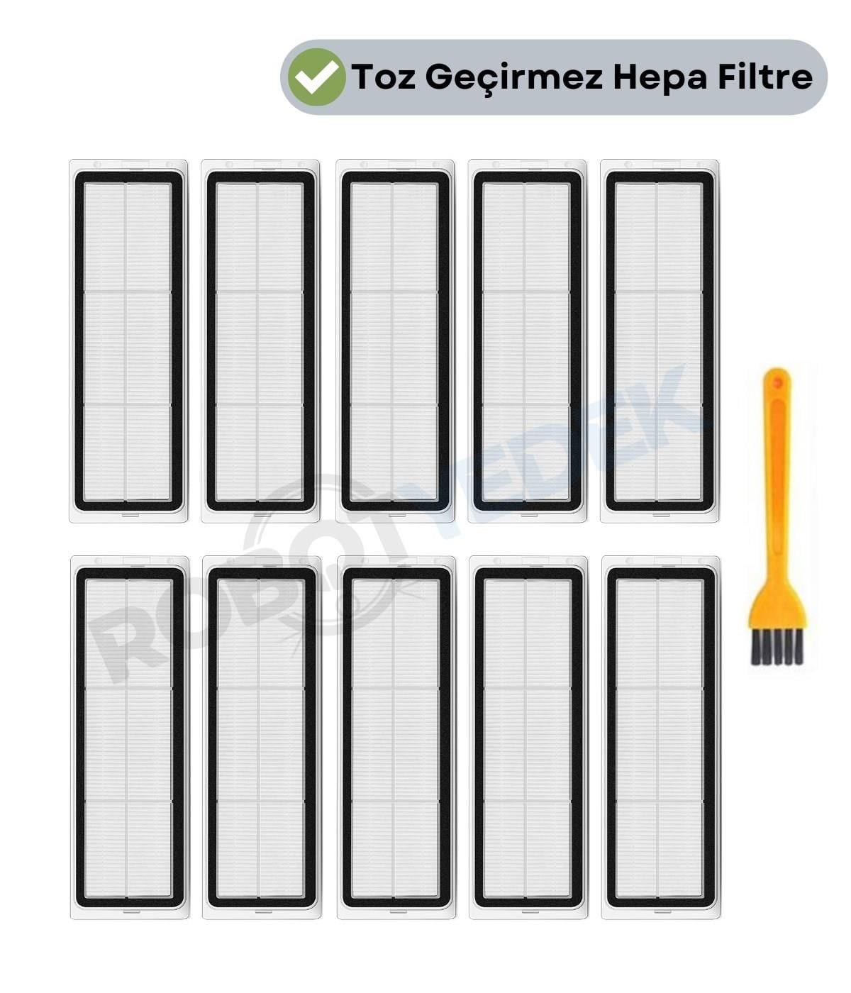 Dreame D10 Plus Gen 2 (RLL42SDA) Uyumlu Yedek Hepa Filtre ve Temizleme Fırçası-11 Parça