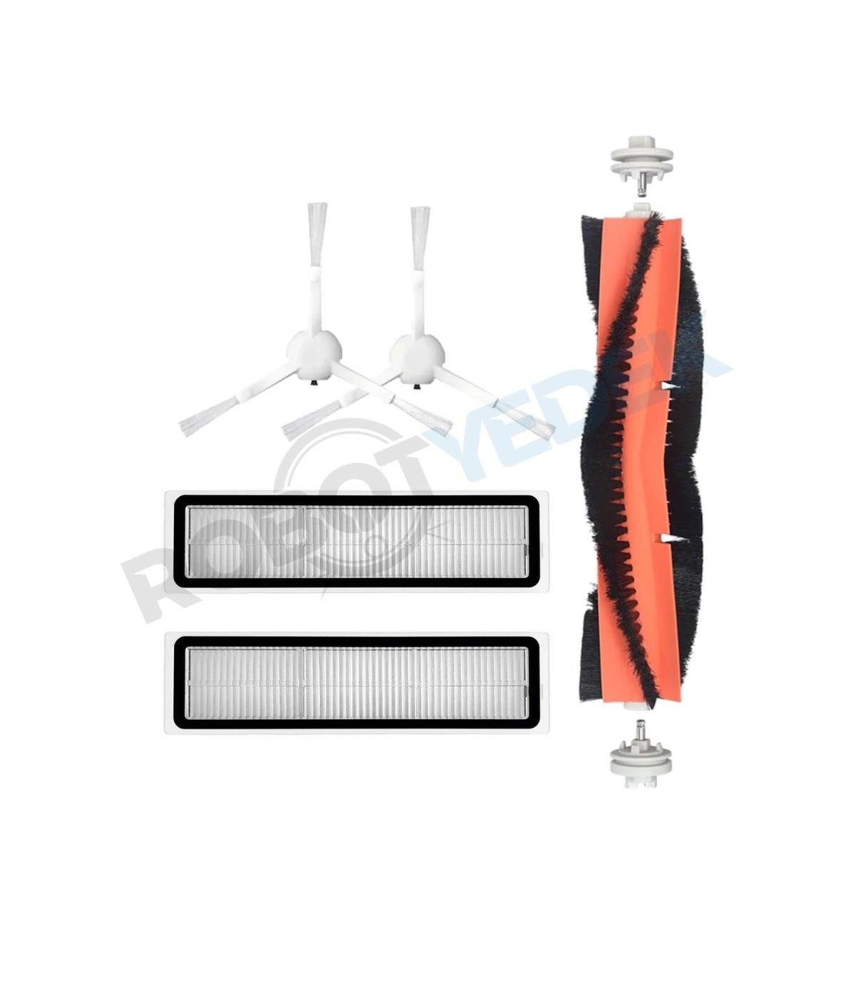 Dreame D10S D10S Pro Uyumlu Yedek Mopsuz Beyaz Yan Fırça Hepa Filtre Seti-5 Parça