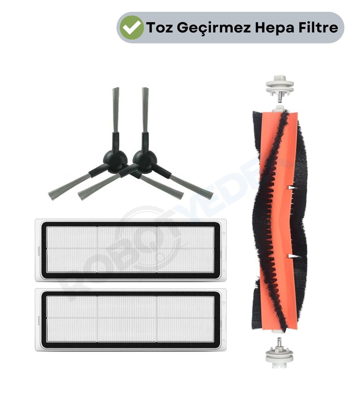 Dreame D10S Plus (RLS6AD) Uyumlu Yedek Mopsuz Fırça Hepa Filtre Seti-5 Parça
