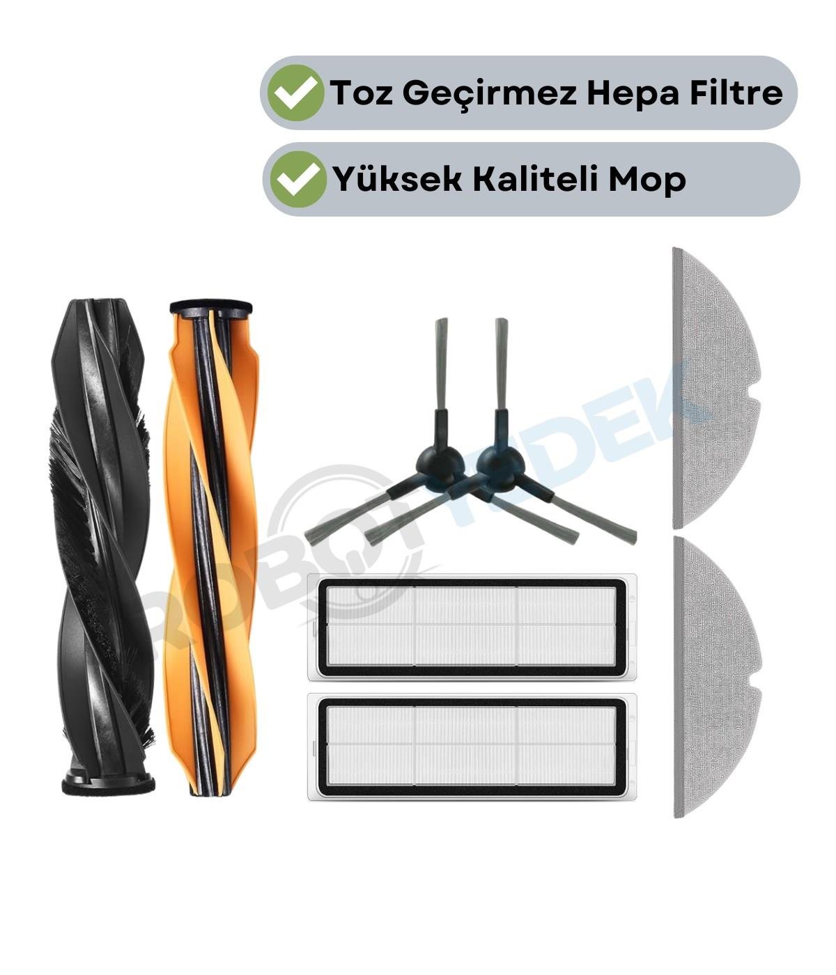 Dreame D20 (ULTRA DEĞİL) RLD35GA Ana Fırça Hepa Filtre Mop Seti-7 Parça