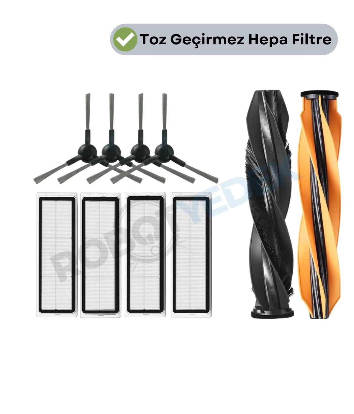 Dreame D20 (ULTRA DEĞİL) RLD35GA Mopsuz Ana Fırça Hepa Filtre Seti-9 Parça