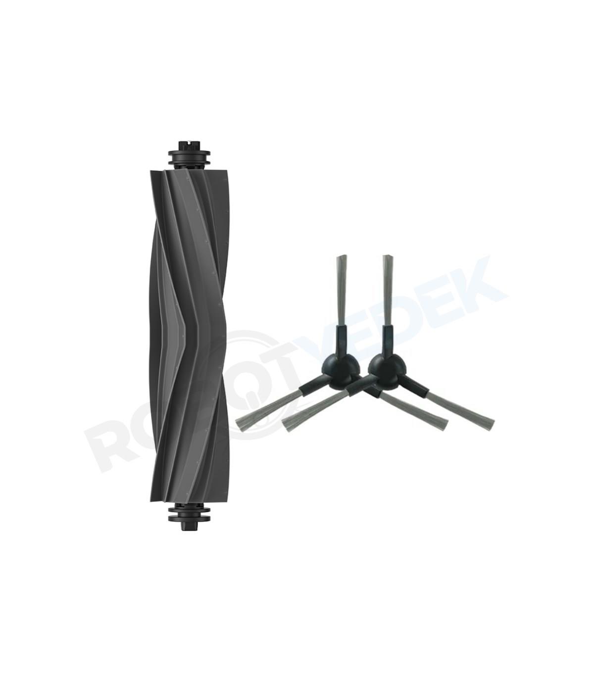 Dreame F10 (RLF11SA) Uyumlu Yedek Silikon Ana Fırça ve Yan Fırça-3 Parça