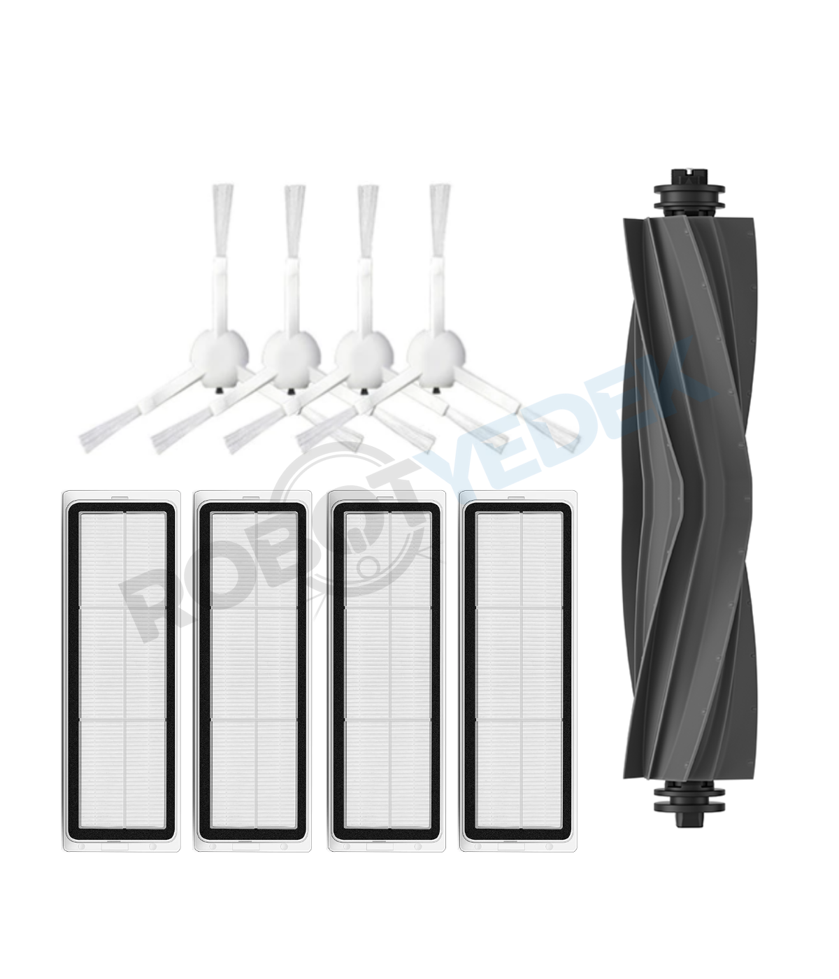 Dreame L10 S Ultra Uyumlu Yedek Mopsuz Kauçuk Fırça Hepa Filtre Seti-9 Parça