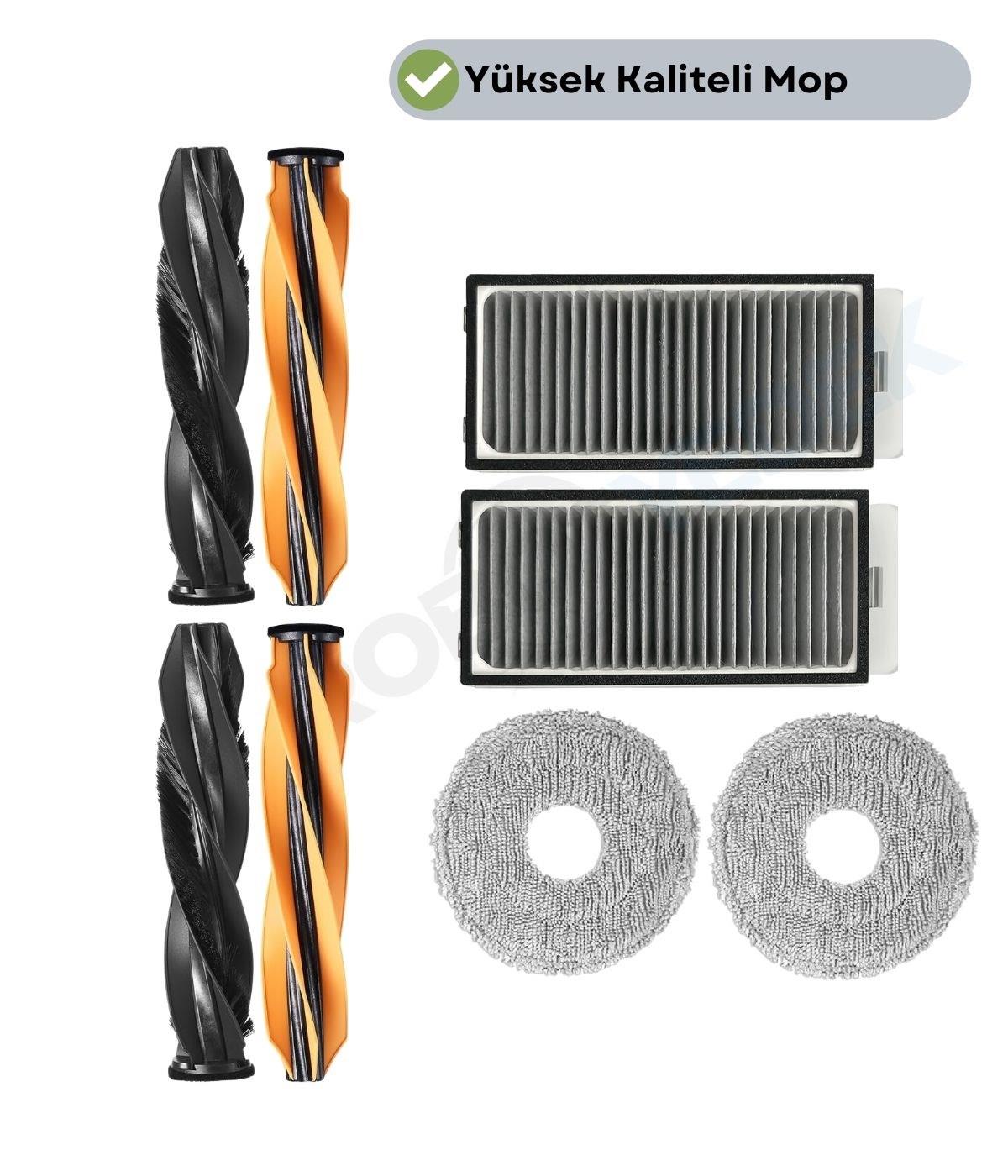 Dreame X50 Ultra Complete (RLX85CE) Ana Fırça Takımı Hepa Filtre Mop Seti-6 Parça