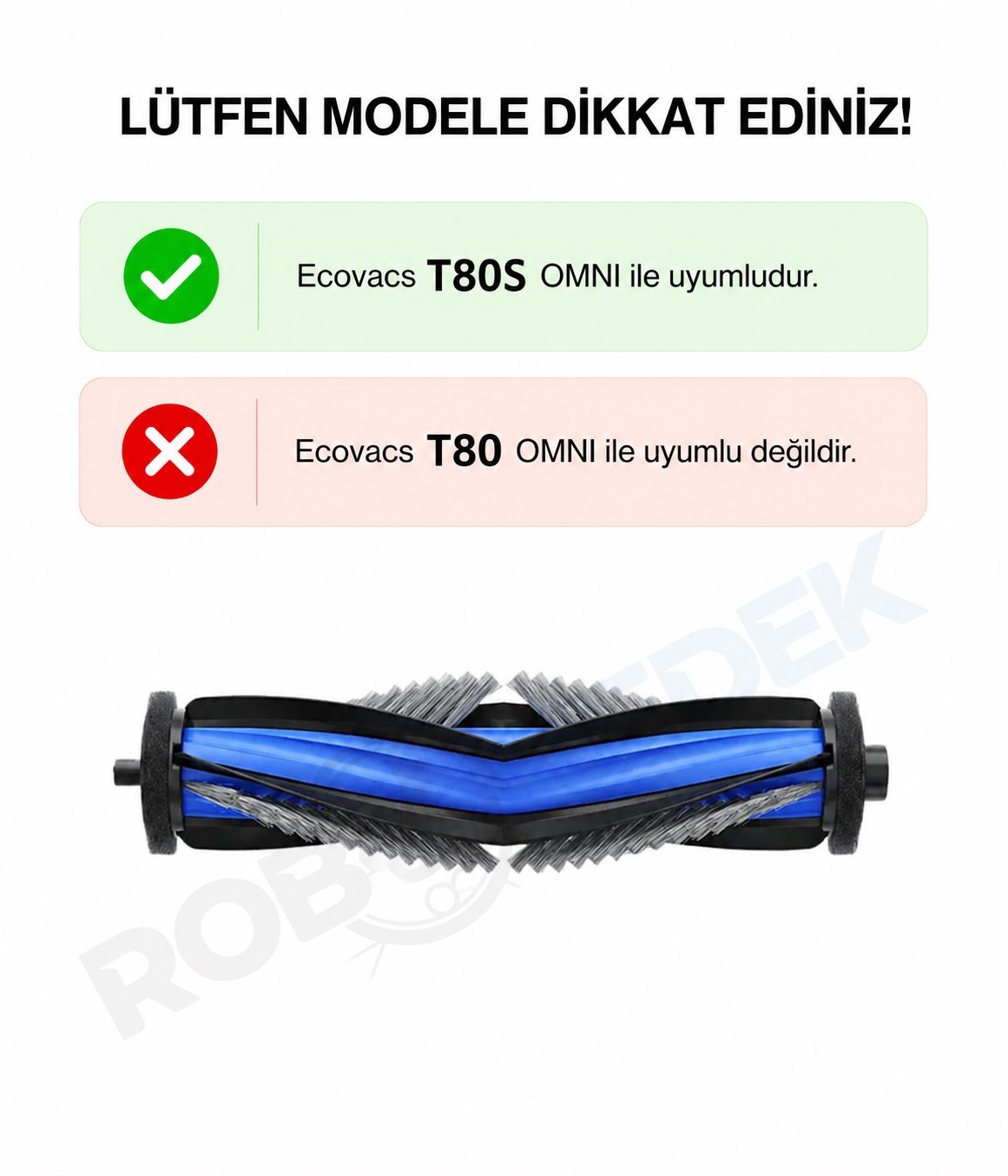 Ecovacs Deebot T80S Omni (T80DEĞİL!) Uyumlu Ana Fırça-1 Adet