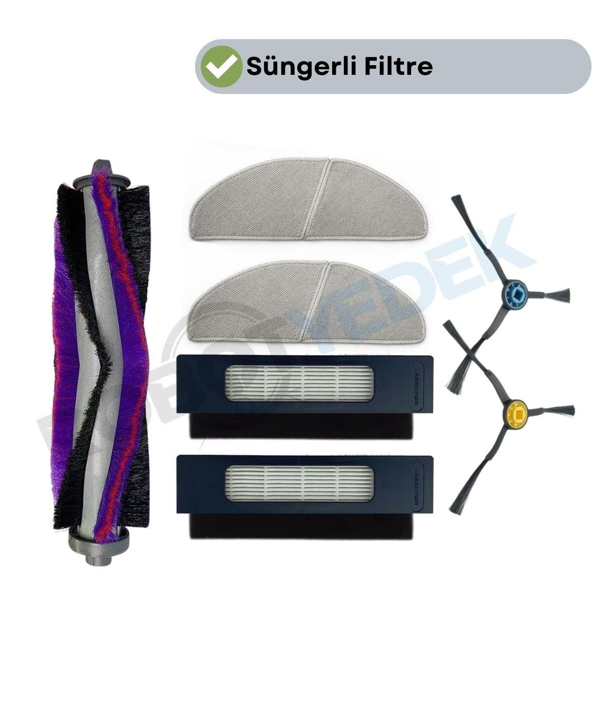 Fakir Robert RS 780 Uyumlu Yedek Fırça Filtre Seti-7 Parça