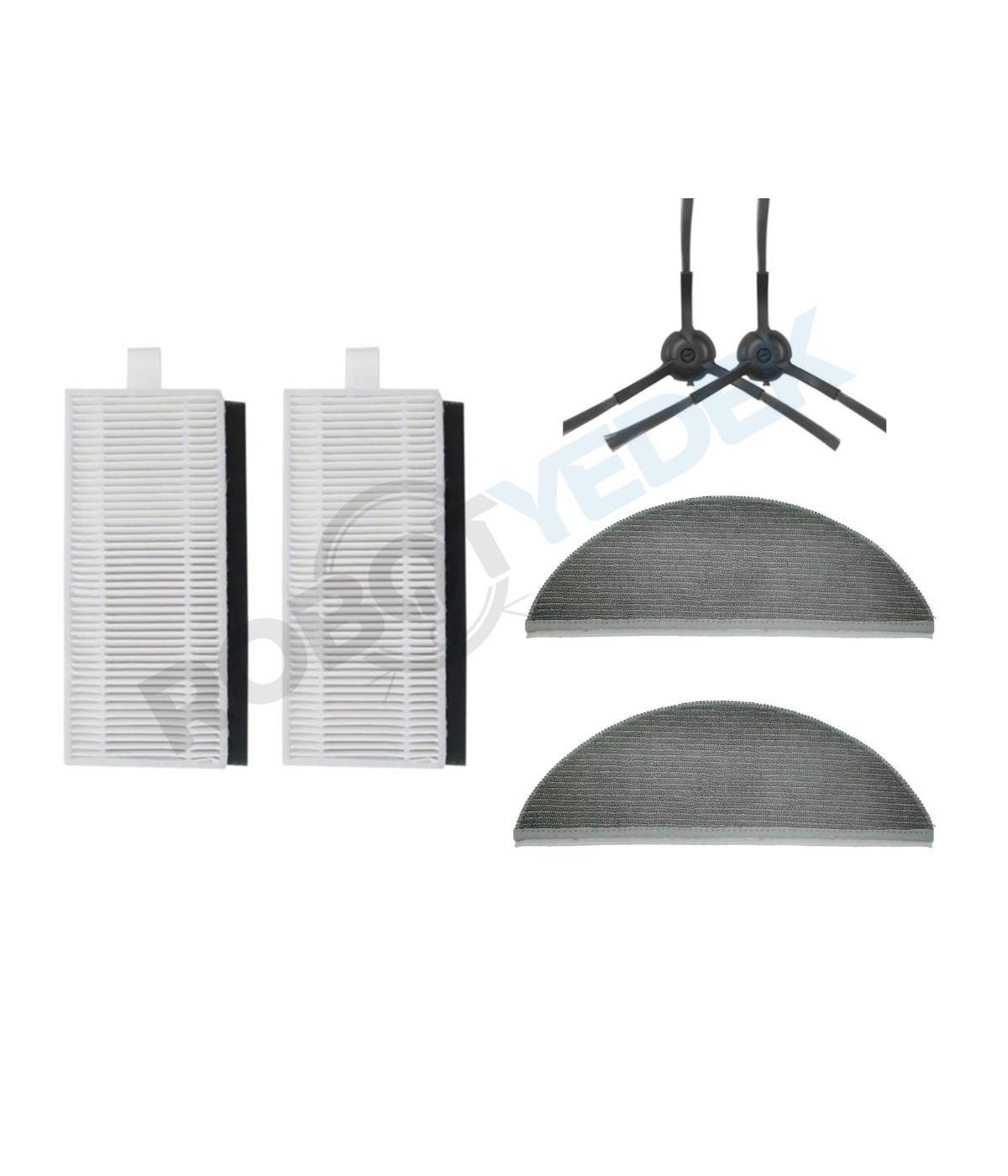 Lydsto R1 Pro Uyumlu Yedek Hepa Filtre Yan Fırça Mop-6 Parça