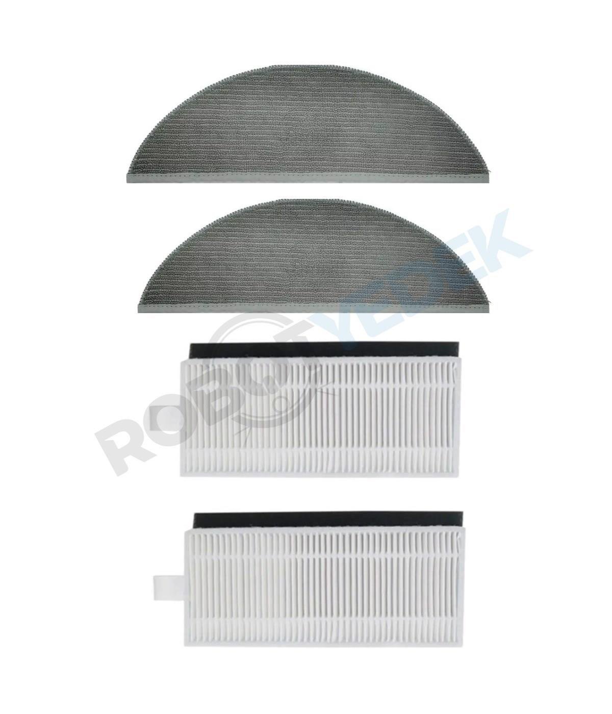 Lydsto R1 Pro Uyumlu Yedek Mop ve Hepa Filtre-4 Parça
