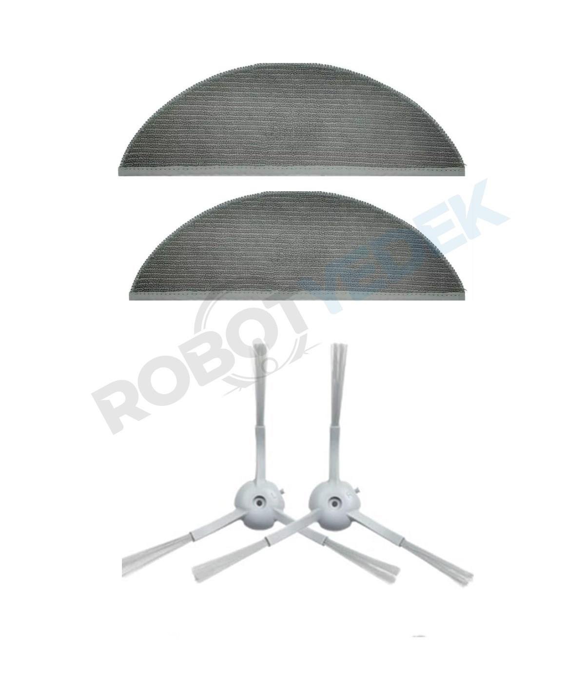 Lydsto R1 Pro Uyumlu Yedek Mop ve Yan Fırça-4 Parça