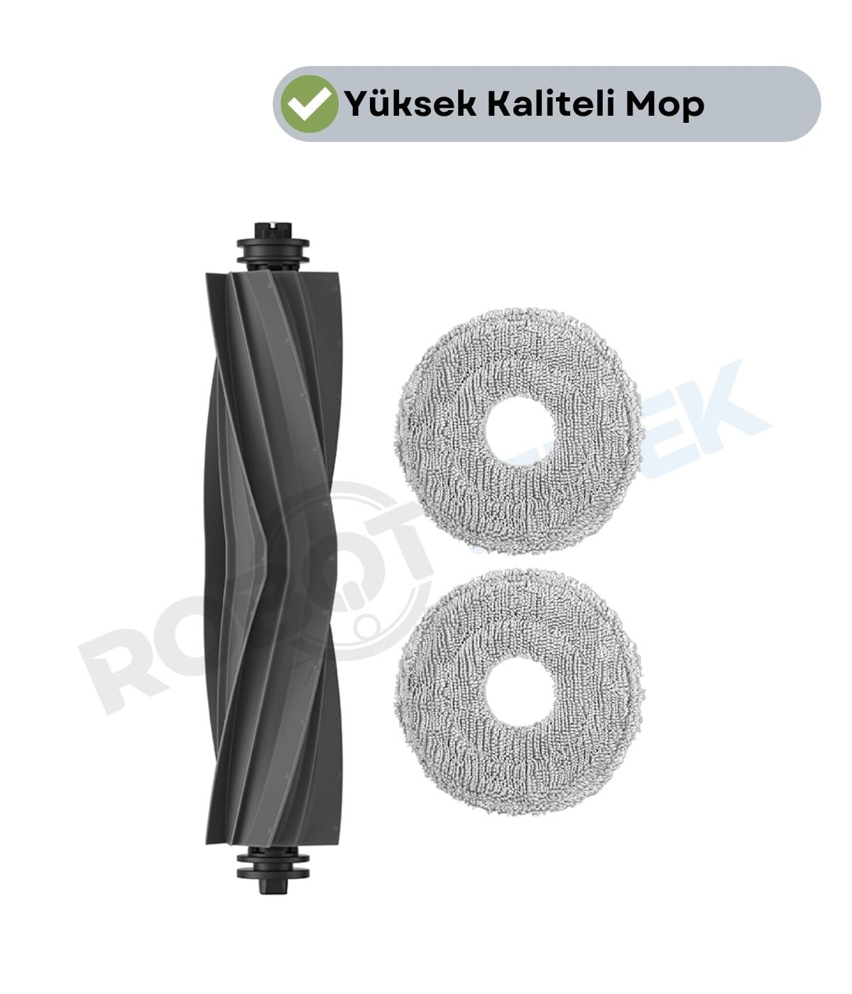 Mova E40 Ultra Uyumlu Kauçuk Ana Fırça ve Mop-3 Parça