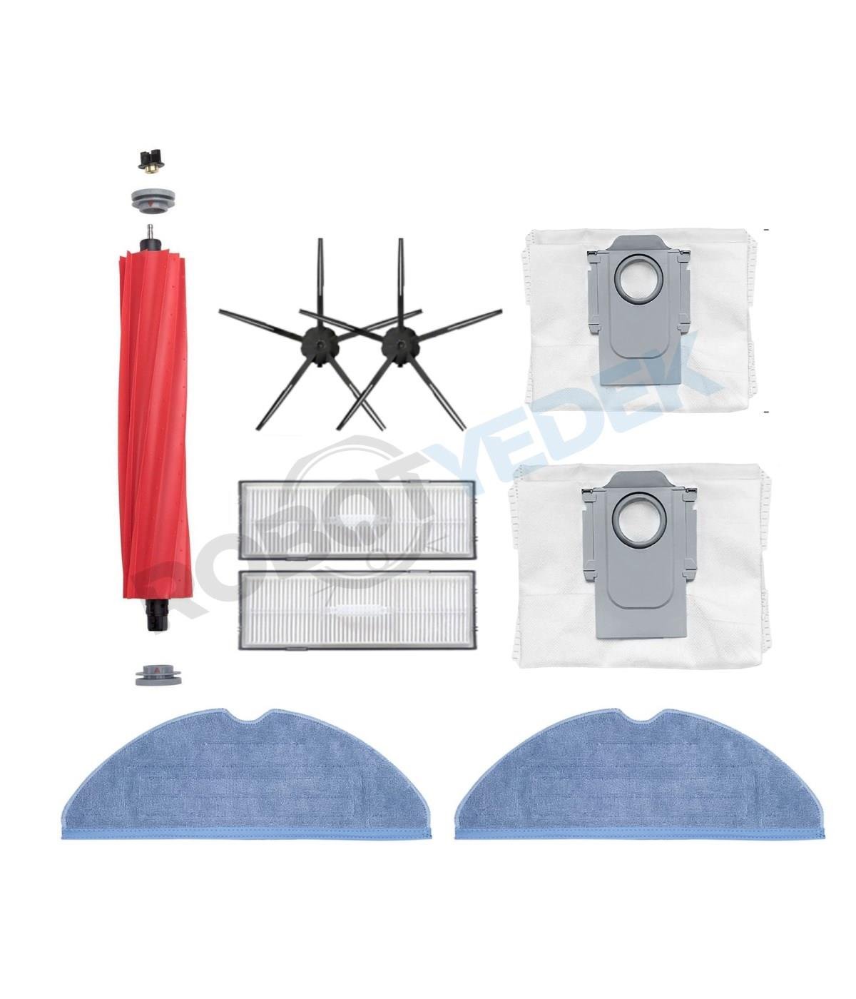 Roborock G10 Uyumlu Yedek Fırça Hepa Filtre Toz Torba  Mop Seti-9 Parça