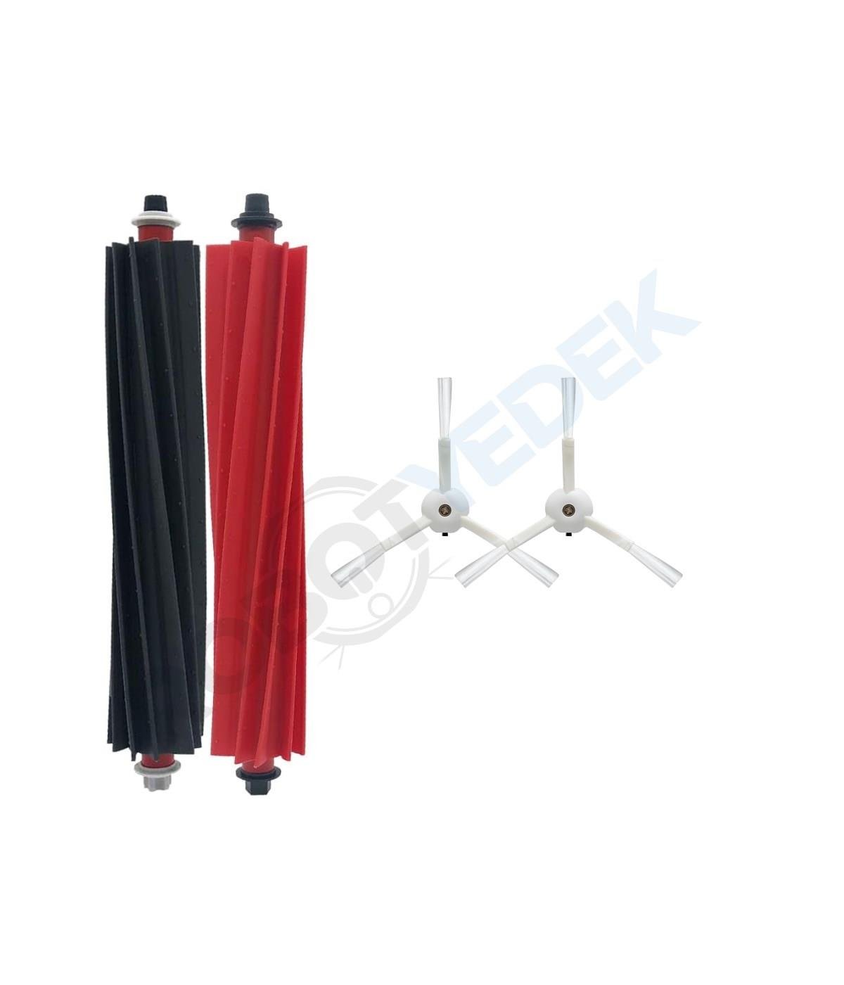 Roborock Q Revo Master Uyumlu Ana Fırça ve Beyaz Yan Fırça-3 Parça