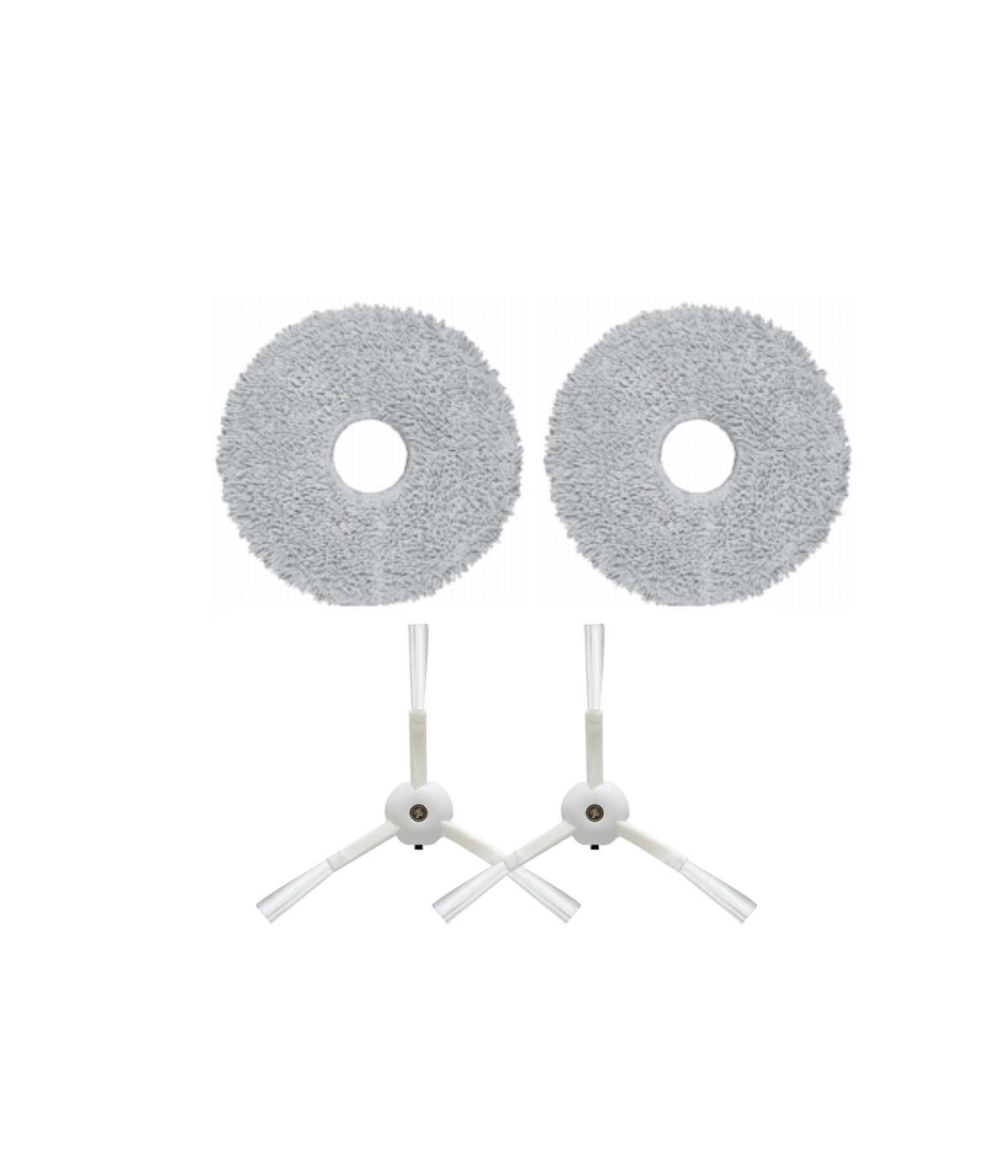 Roborock Q Revo Master Uyumlu Mop ve Beyaz Yan Fırça-4 Parça