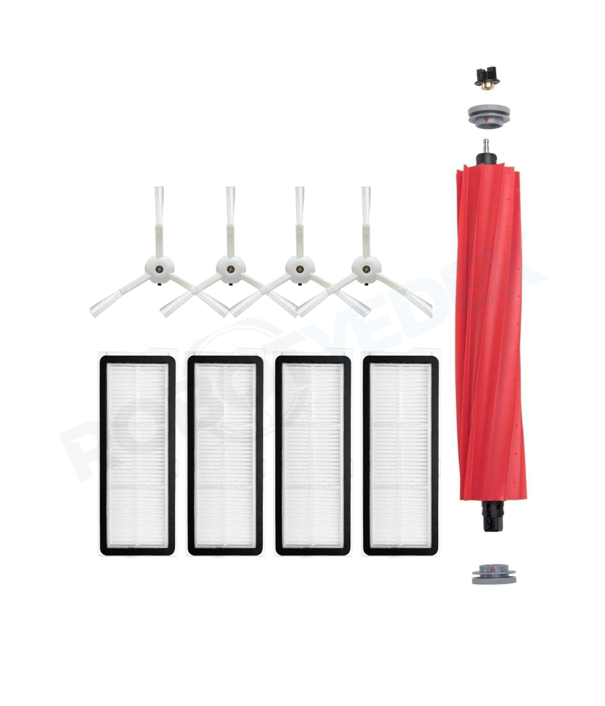 Roborock Q Revo S Beyaz Uyumlu Mopsuz Fırça Hepa Filtre Seti-9 Parça