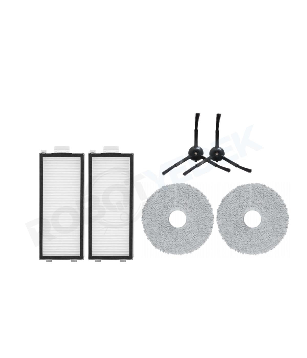 Roborock Q Revo Slim Siyah Uyumlu Hepa Filtre Yan Fırça Mop-6 Parça