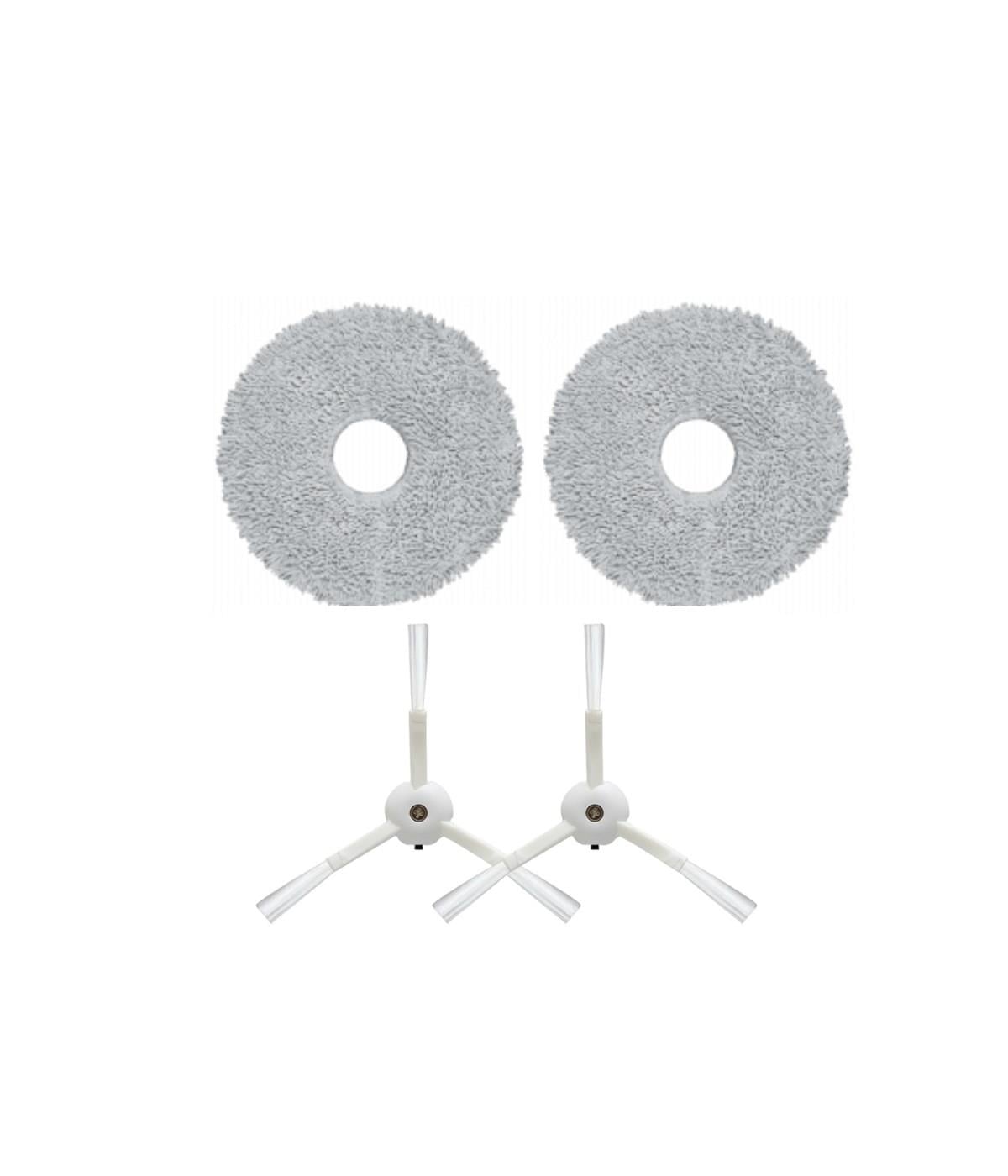 Roborock Q Revo Slim Uyumlu Mop ve Beyaz Yan Fırça-4 Parça