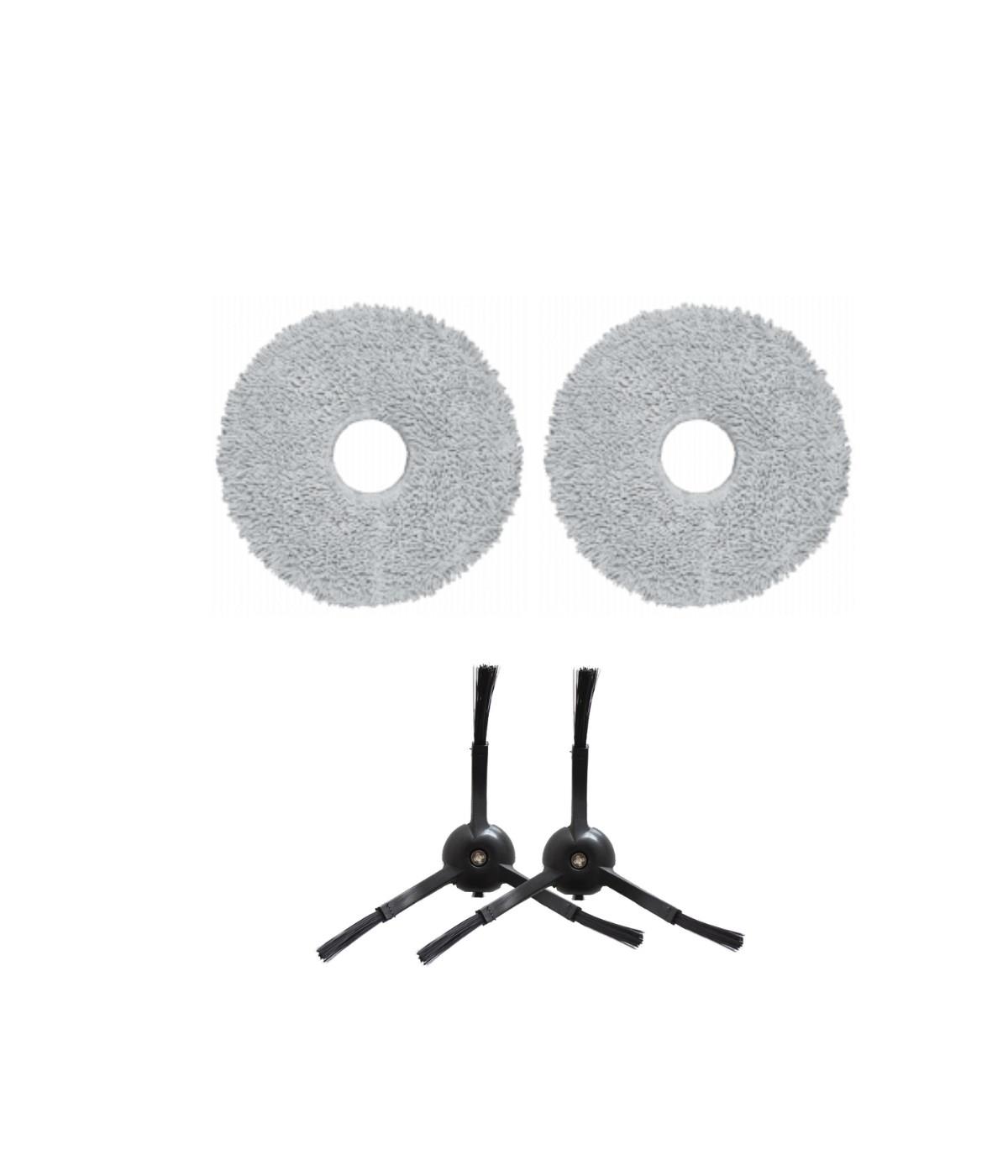 Roborock Q Revo Slim Uyumlu Mop ve Siyah Yan Fırça-4 Parça
