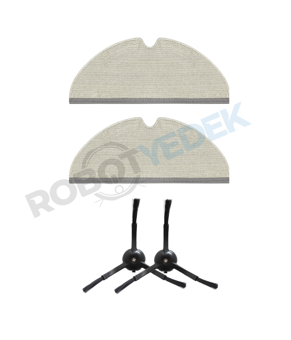 Roborock Q5 Pro, Q5 Pro Plus Uyumlu Yedek Mop ve Yan Fırça-4 Parça