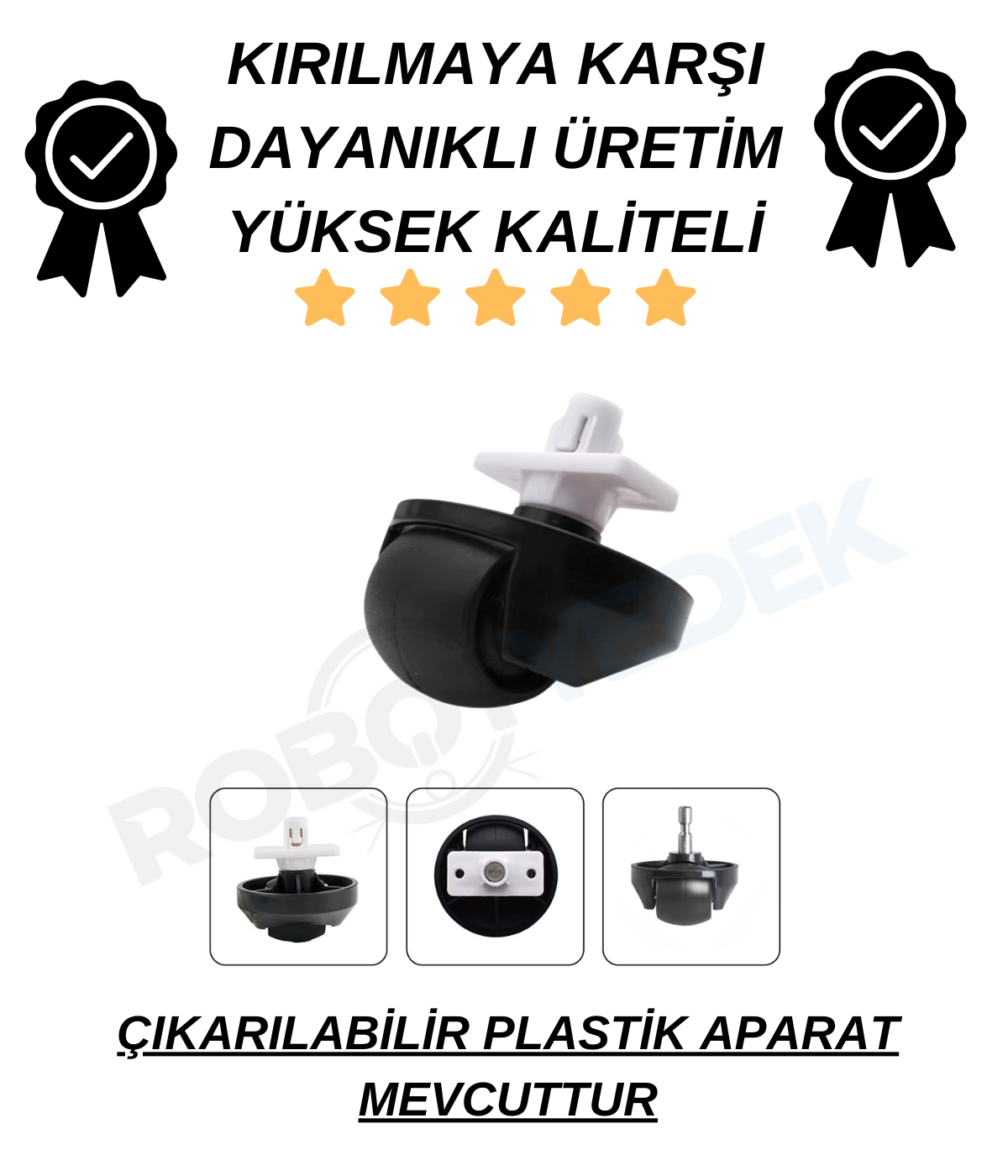 Roborock Q5 Pro, Q5 Pro Plus Uyumlu Yedek Tekerlek