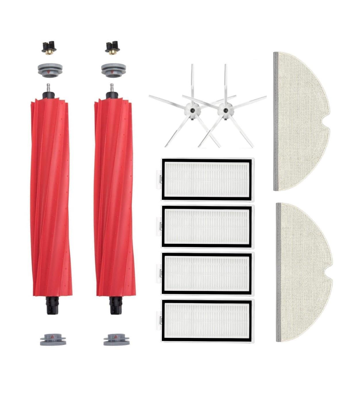 Roborock Q7 Max, Q7 Max Plus Beyaz Uyumlu Yedek Fırça Hepa Filtre Mop Seti-10 Parça