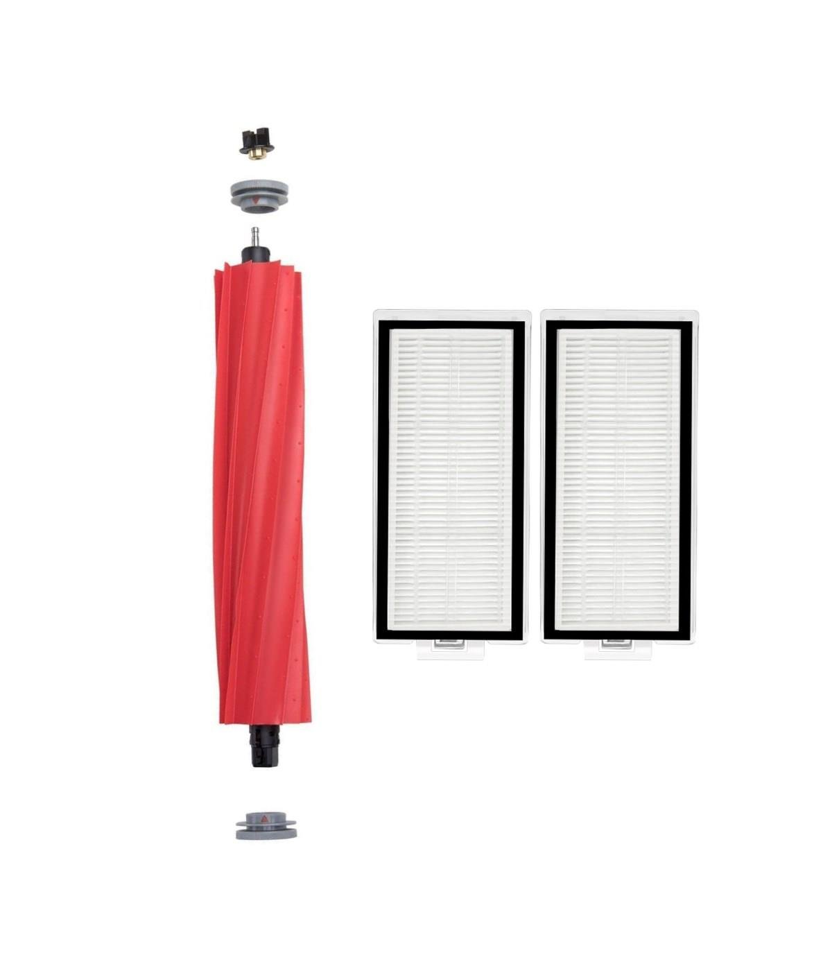 Roborock Q7 Max, Q7 Max Plus Uyumlu Yedek Ana Fırça ve Hepa Filtre-3 Parça