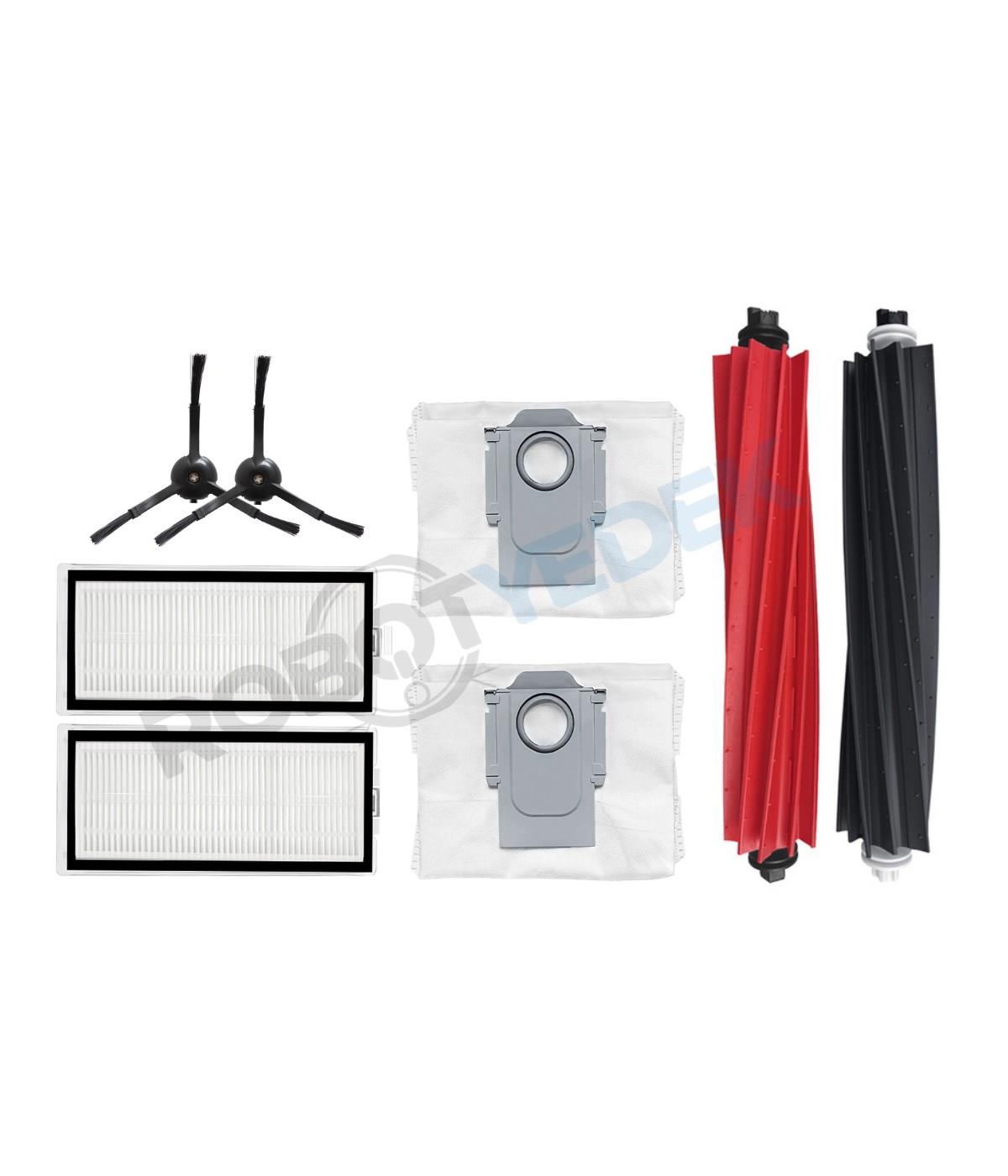 Roborock Q8 Max Plus Siyah Uyumlu Yedek Fırça Hepa Filtre Toz Torba Seti-8  Parça