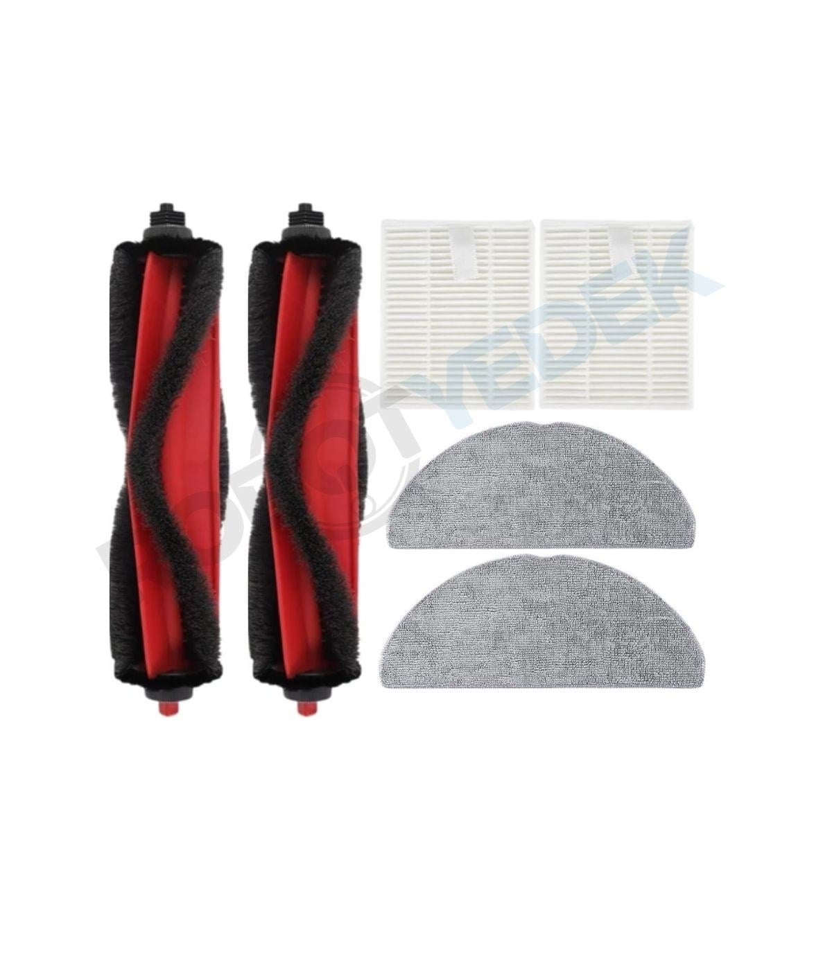 Roborock Q8 ve Q8 Plus RRA0TCP (MAX-PRO DEĞİL!!) Uyumlu Ana Fırça  Hepa Filtre Mop bez-6 Adet