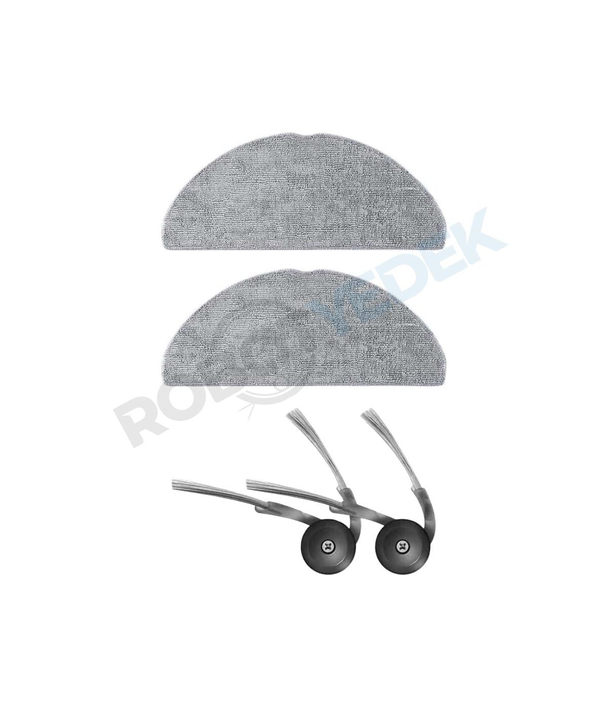 Roborock Q8 ve Q8 Plus RRA0TCP (MAX-PRO DEĞİL!!) Uyumlu yan fırça Mop Bez-4 Parça 