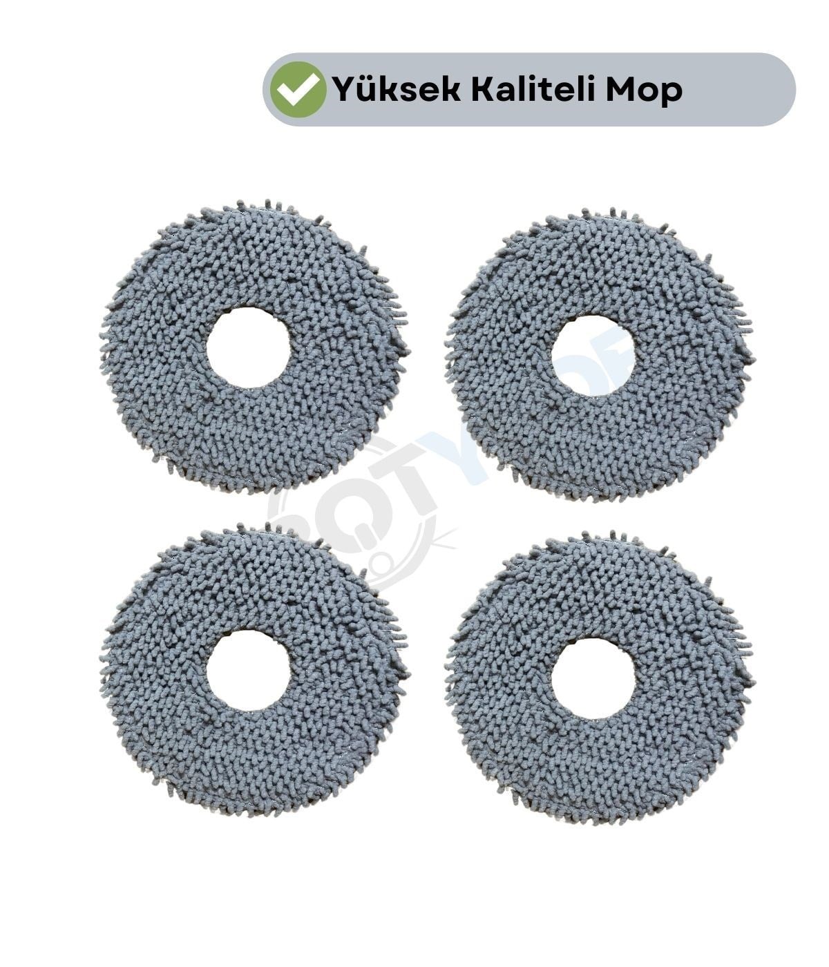 Roborock QRevo 2 Pro Uyumlu  Mikrofiber Mop Bez 4 Parça