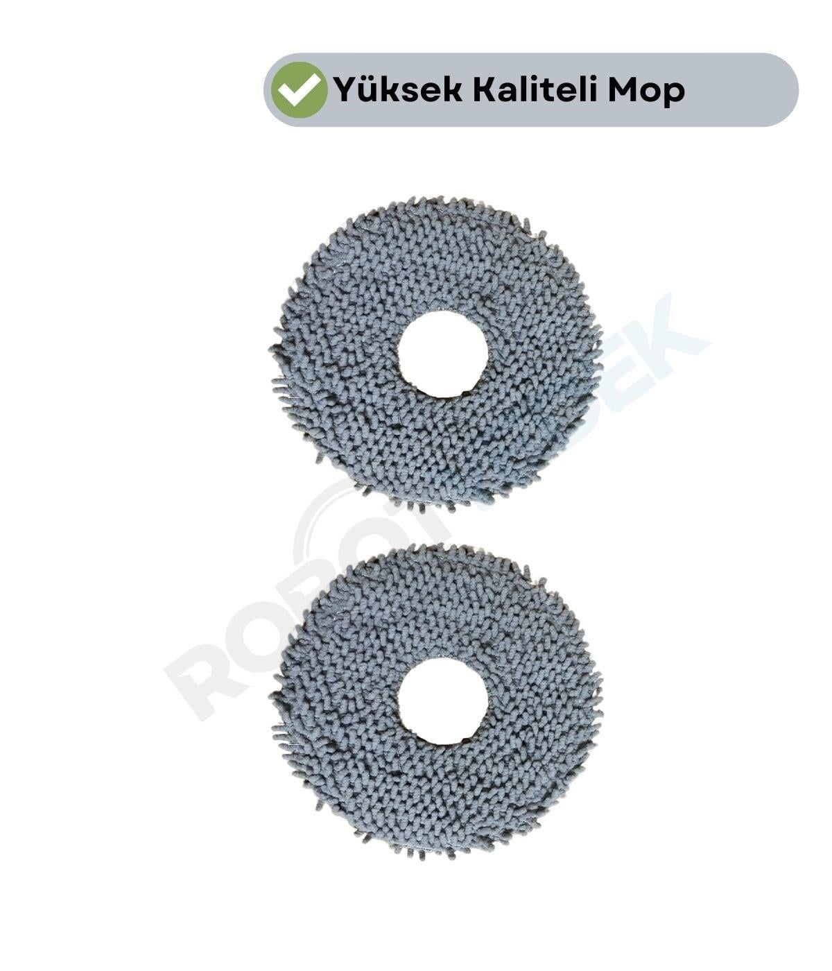 Roborock QRevo C Pro Uyumlu 2 Adet Mikrofiber Mop Bez