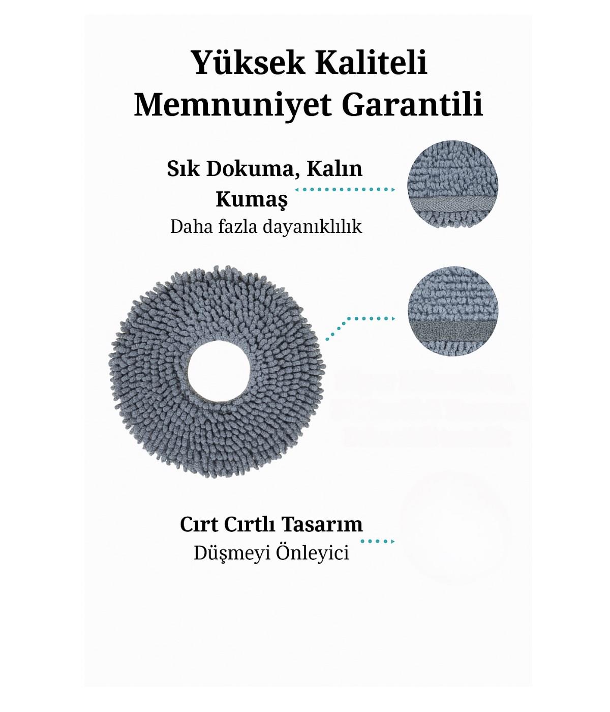 Roborock QRevo C Uyumlu 2 Adet Mikrofiber Mop Bez