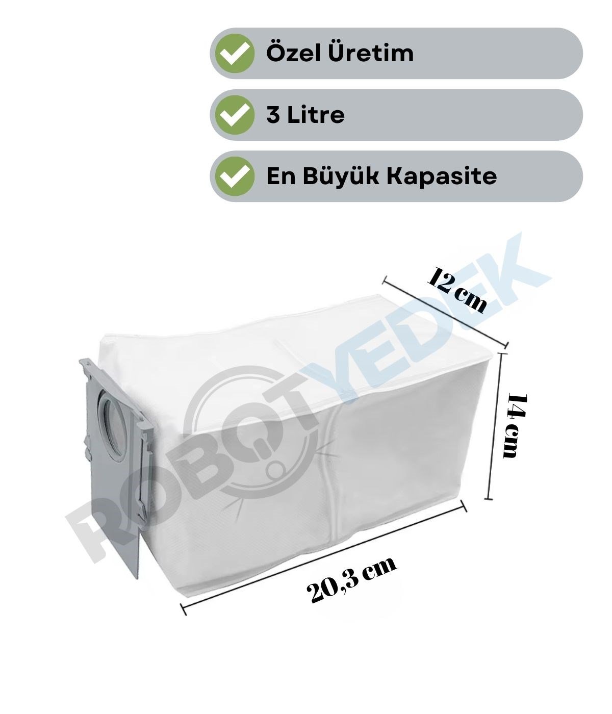 Roborock QRevo Curv 2 Flow Uyumlu 2 Adet Toz Çöp Torbası