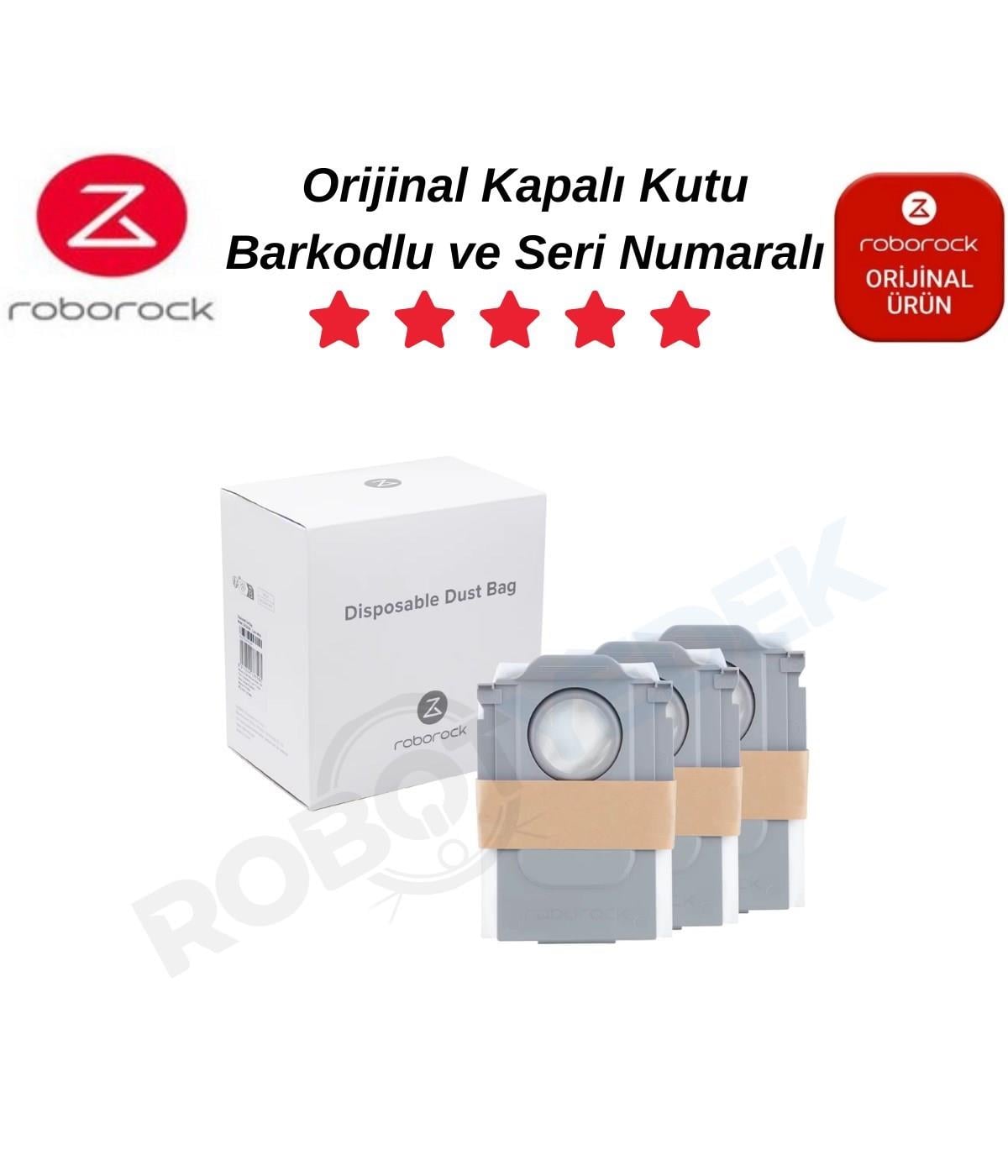 Roborock QRevo Curv 2 Pro Orijinal 3 Adet Toz Torbası