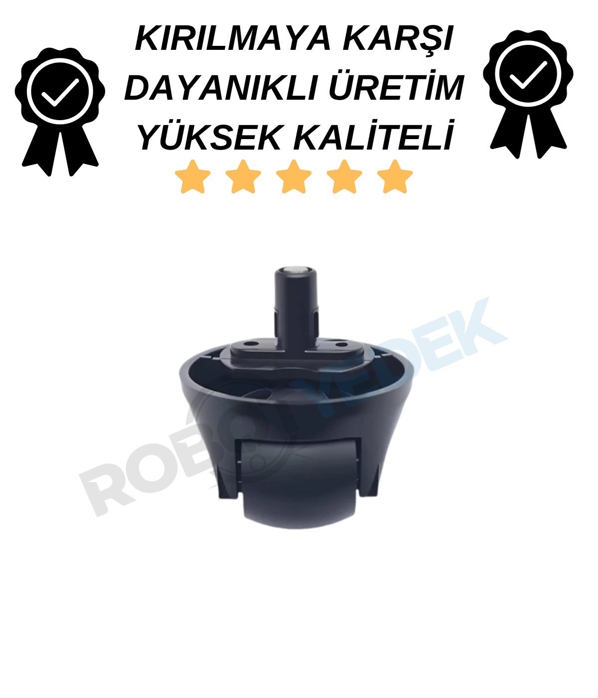 Roborock QRevo Edge 2 Pro Uyumlu Ön Yedek Tekerlek Siyah Renk 1 Adet