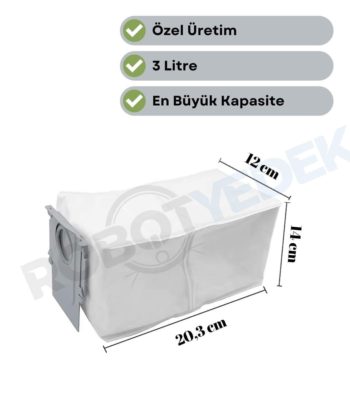 Roborock QRevo Edge 2 Uyumlu Ana Fırça, Hepa Filtre, Yan Fırça, Toz Torbası 7 Parça