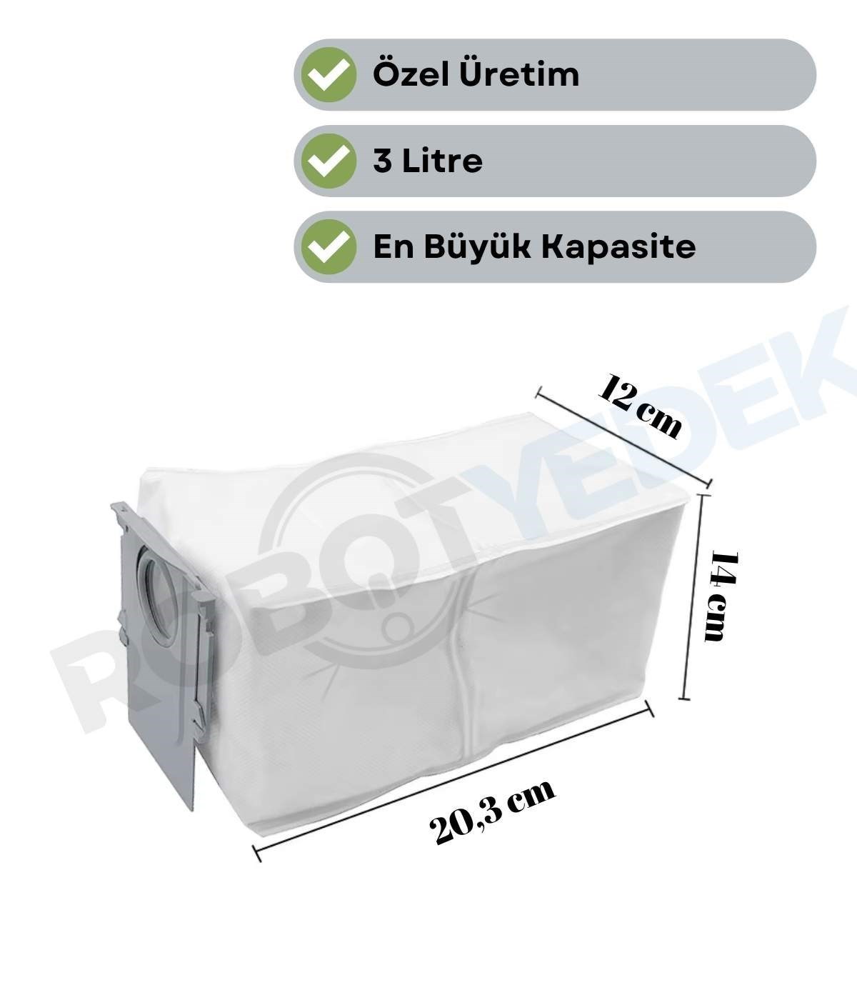 Roborock QRevo Edge 2 Uyumlu Toz Çöp Torbası 4 Adet