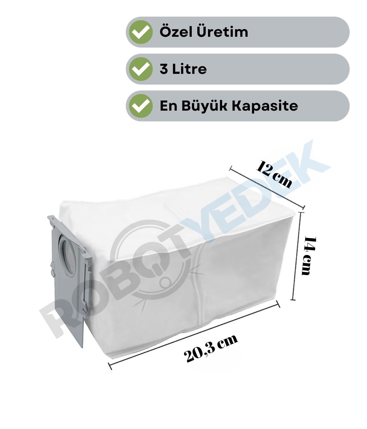 Roborock QRevo Pro Uyumlu 6 Adet Toz Çöp Torbası
