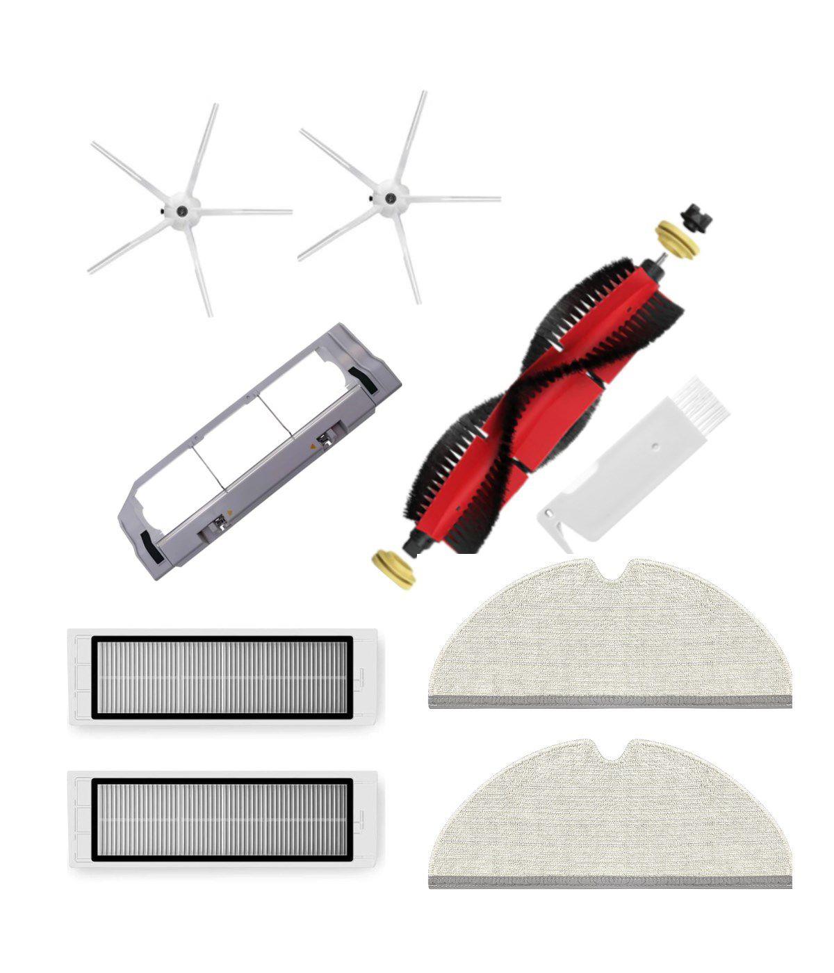 Roborock S5 Max (Beyaz) Uyumlu Yedek Fırça Hepa Filtre Mop Fırça Kapağı Seti-9 Parça